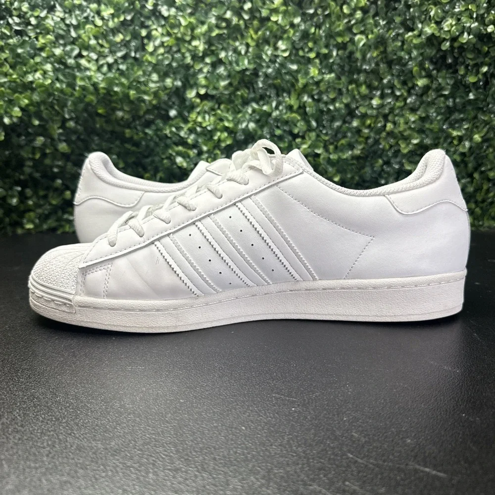 Adidas Superstar Mens Size 12 Triple White Athletic Lifestyle Shoes Sneakers